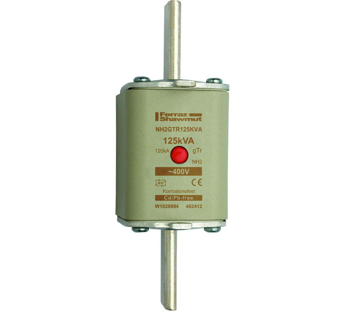 H1030499 - NH fuse-link gTr, 400VAC, size 2, 250KVA, centre indicator/live tags
